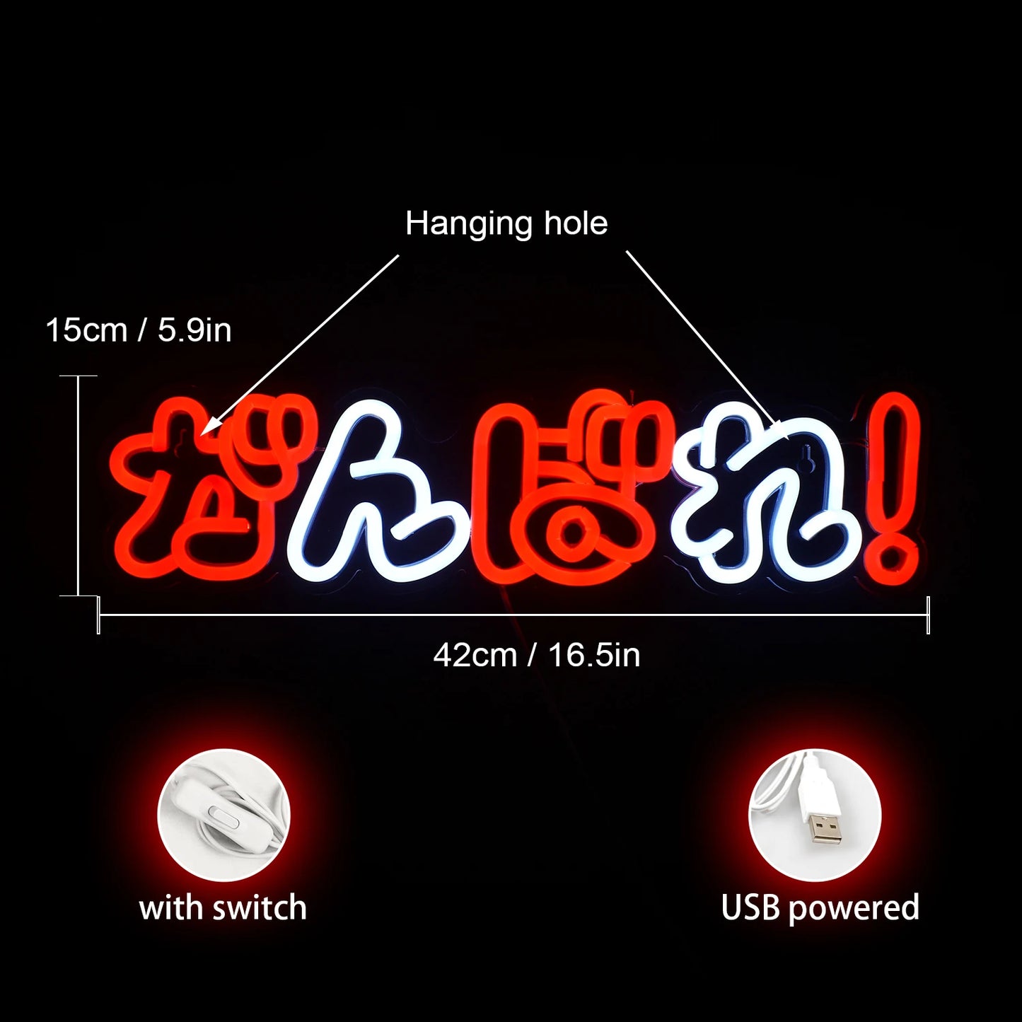 Come On 5V USB LED Ljusskylt - Budgetvänlig