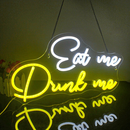 Eat Me Drink Me – LED-ljusskylt (5 V USB)