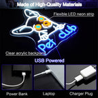 Pet Club – Hundansikte – LED-neonskylt (5 V USB)