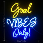 Good Vibes Only 5V USB LED Neon Sign - Budget Friendly