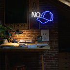 NO – Basebollkeps – LED-neonskylt (5 V USB)