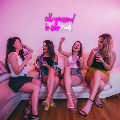 All you need is nails 5V USB LED Neon Sign - Budget Friendly