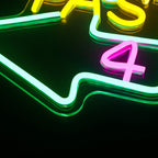 20 PAST 4 – Motsatta pilar – LED-neonskylt (5 V USB)