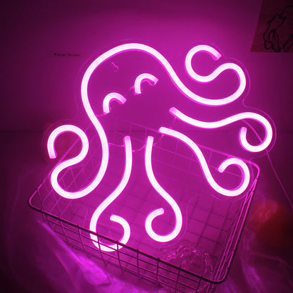 Octopus 5V USB LED Ljusskylt - Budgetvänlig