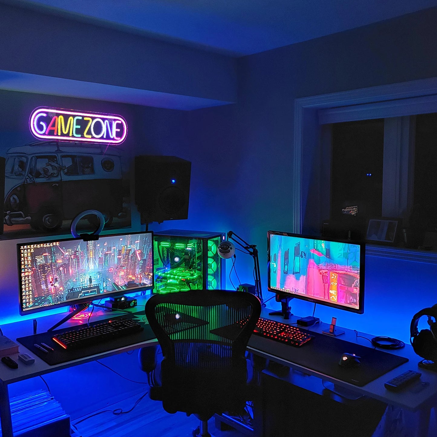 Colorful Game Zone 5V USB LED Neon Sign - Budget Friendly
