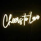Cheers to Love – LED-neonskylt (5 V USB)