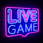 LIVE GAME – Rektangulär ram – LED-neonskylt (5 V USB)