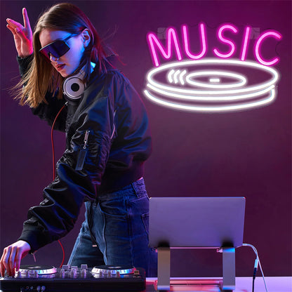 Musikskiva 5V USB Neonljus - Prisvärd