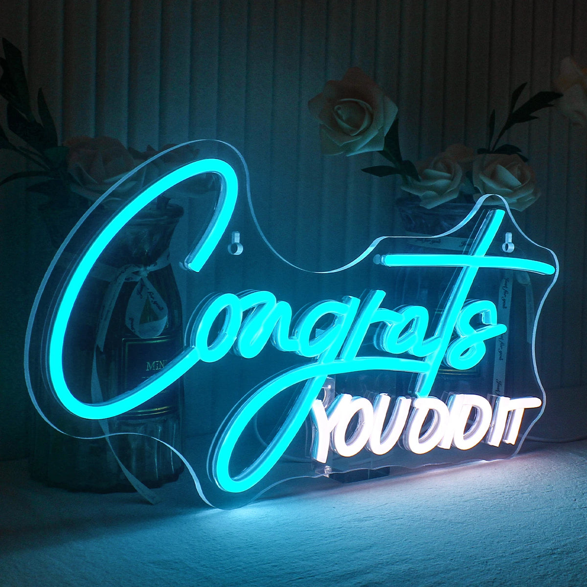 Congrats You Did It – LED-neonskylt (5 V USB)