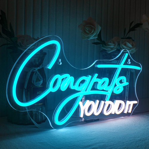 Congrats You Did It – LED-neonskylt (5 V USB)