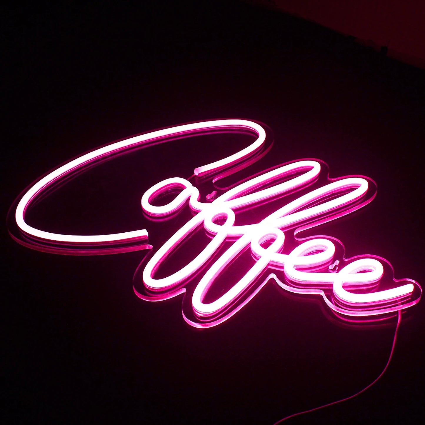 Rosa Kaffe 5V USB LED Ljusskylt - Prisvänlig