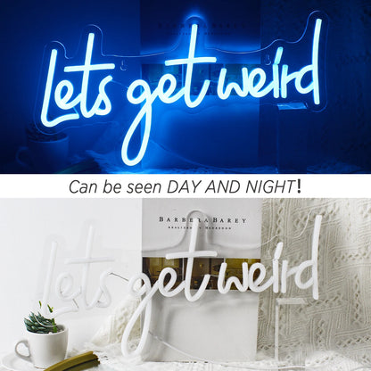 Let's Get Weird 5V USB LED Ljusskylt - Budgetvänlig
