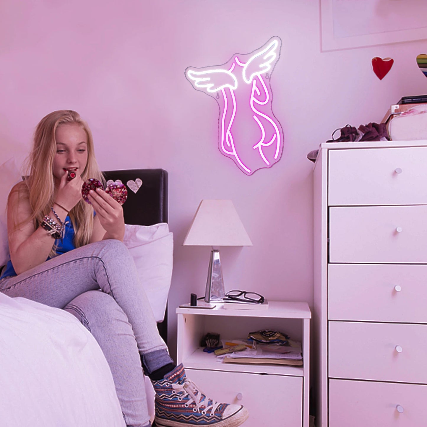 Ängel 5V USB LED Ljusskylt - Budgetvänlig
