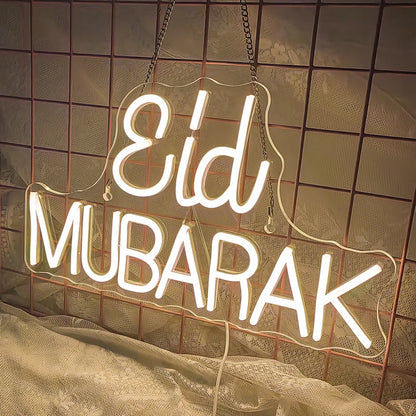 Eid Mubarak 5V USB LED Ljusskylt - Prisvänlig