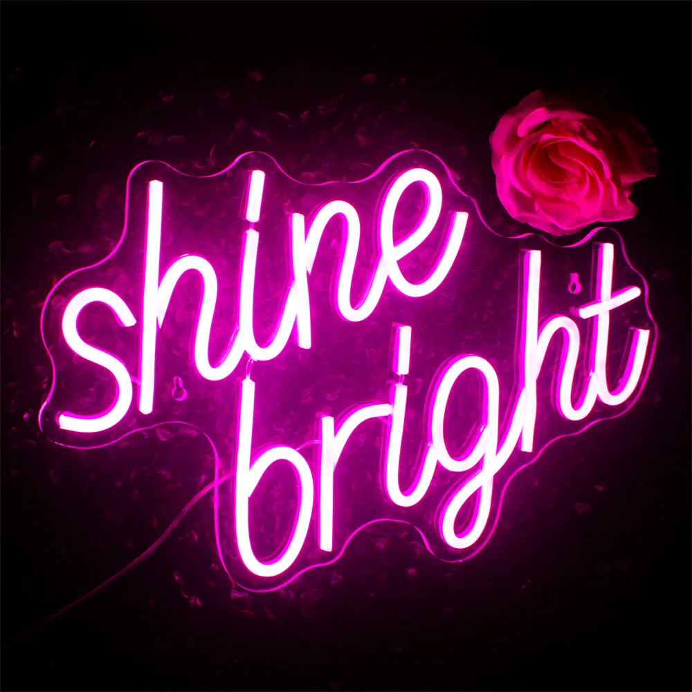 Shine Bright – LED-neonskylt (5 V USB)