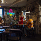 Ice Cream – Glasstrut ovanför texten – LED-ljusskylt (5 V USB)