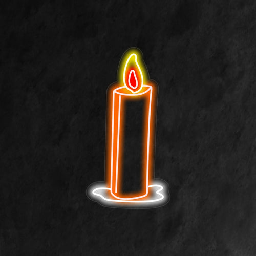 "Simple Candle Neon Sign" är ett mysigt och inbjudande tillskott till din heminredning. Ett neonljus som tillför en varm och behaglig atmosfär med en enkel ljusdesign.
