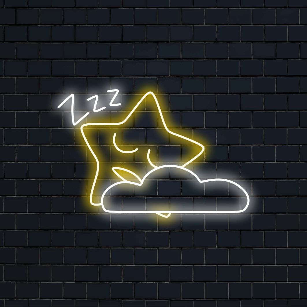 "Starry Night Star Neon Sign" lyser upp ditt utrymme med kosmisk tjusning och kastar ett fascinerande sken för en förtrollande atmosfär.