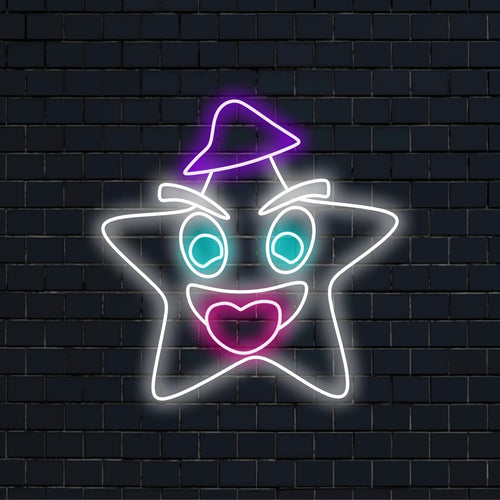 "Starry Night Star Neon Sign" lyser upp ditt utrymme med den himmelska charmen i sin bländande design, och kastar ett fascinerande sken för en förtrollande atmosfär.