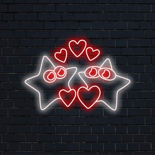 "Starry Night Star Neon Sign" badar ditt utrymme i himmelsk charm, med en strålande stjärndesign och förtrollande glöd, som förvandlar ditt rum till en duk av kosmisk skönhet.