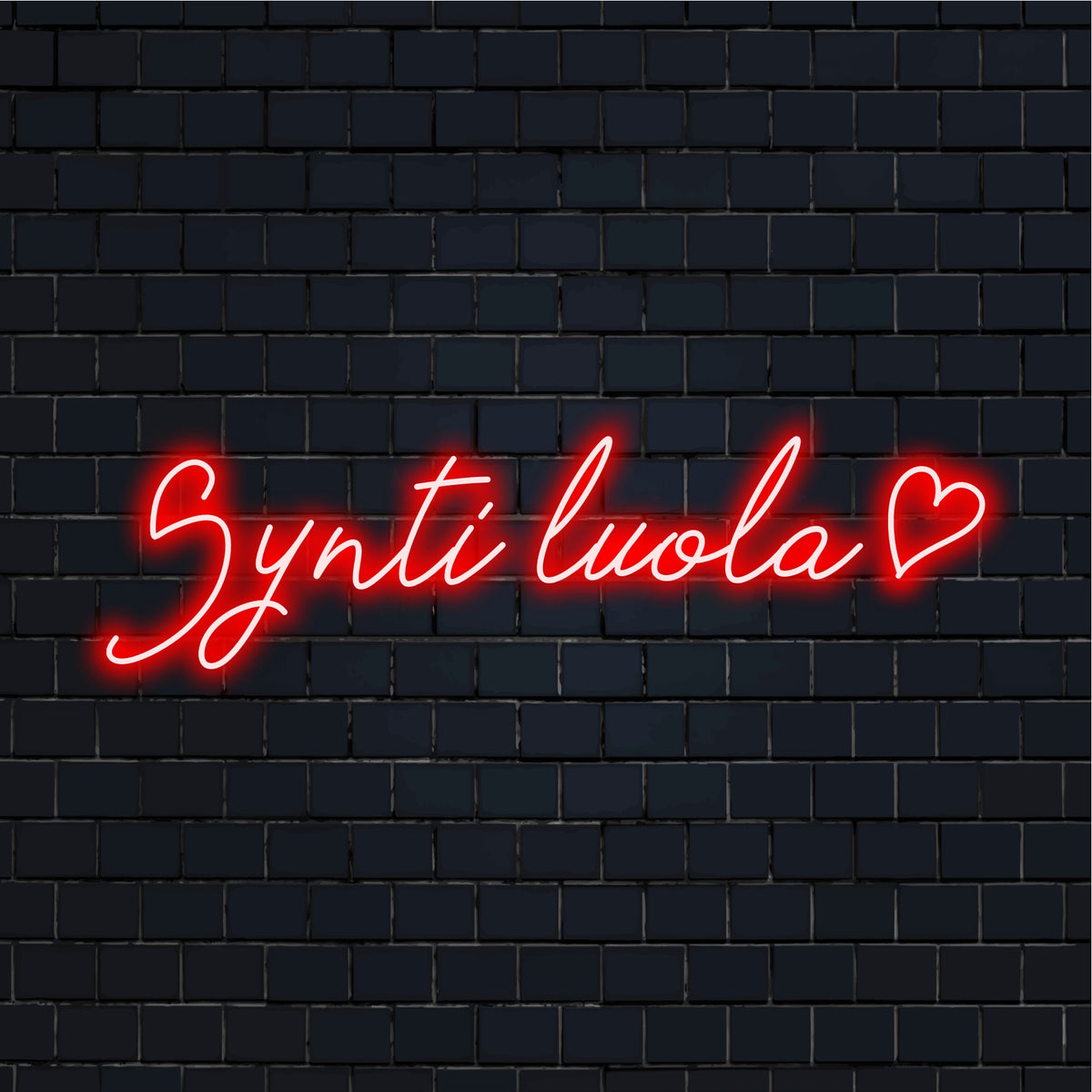 Synti luola – Hjärta – LED-neonskylt
