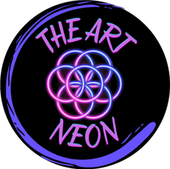 Bilden visar logotypen för The Art Neon webbplats.