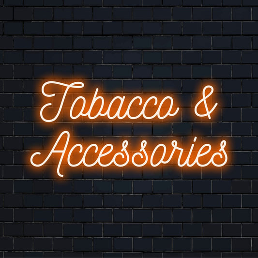 Custom LED neon sign for tobacco enthusiasts, featuring intricate neon wall art design and vibrant light decor.