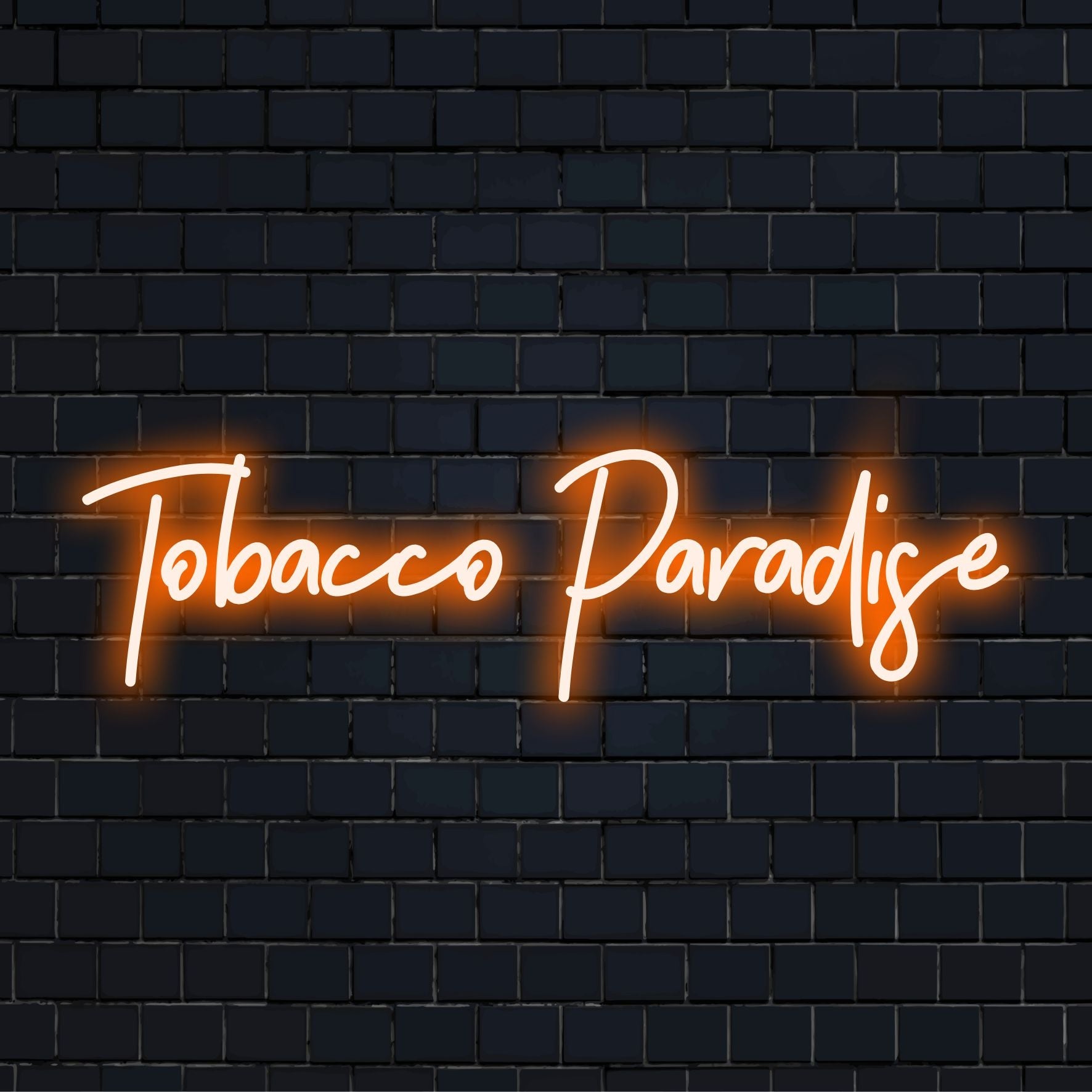 Levande LED-neonskylt lyser upp "Tobacco Paradise", som blandar konstnärlig elegans med modern anpassad neonljusdekor.
