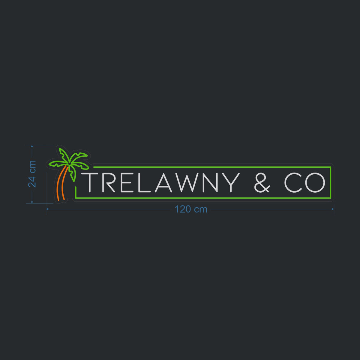 Neonskylt "Trelawny & Co"