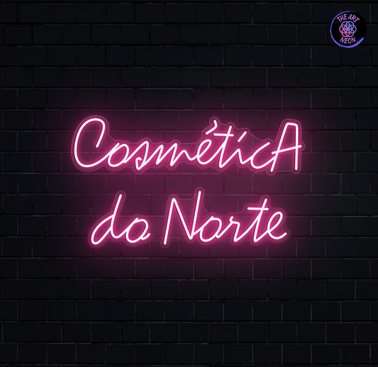 Letreiro LED Neon Personalizado – Cosmética do Norte