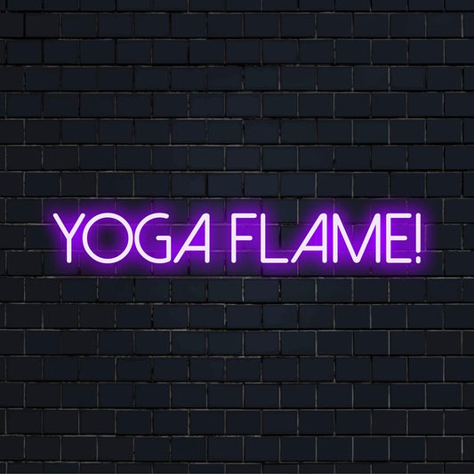 Konstnärlig Yoga Flame! LED neonskylt som lyser livfullt, perfekt för anpassad neondekor eller unik väggkonst i mittpunkten.