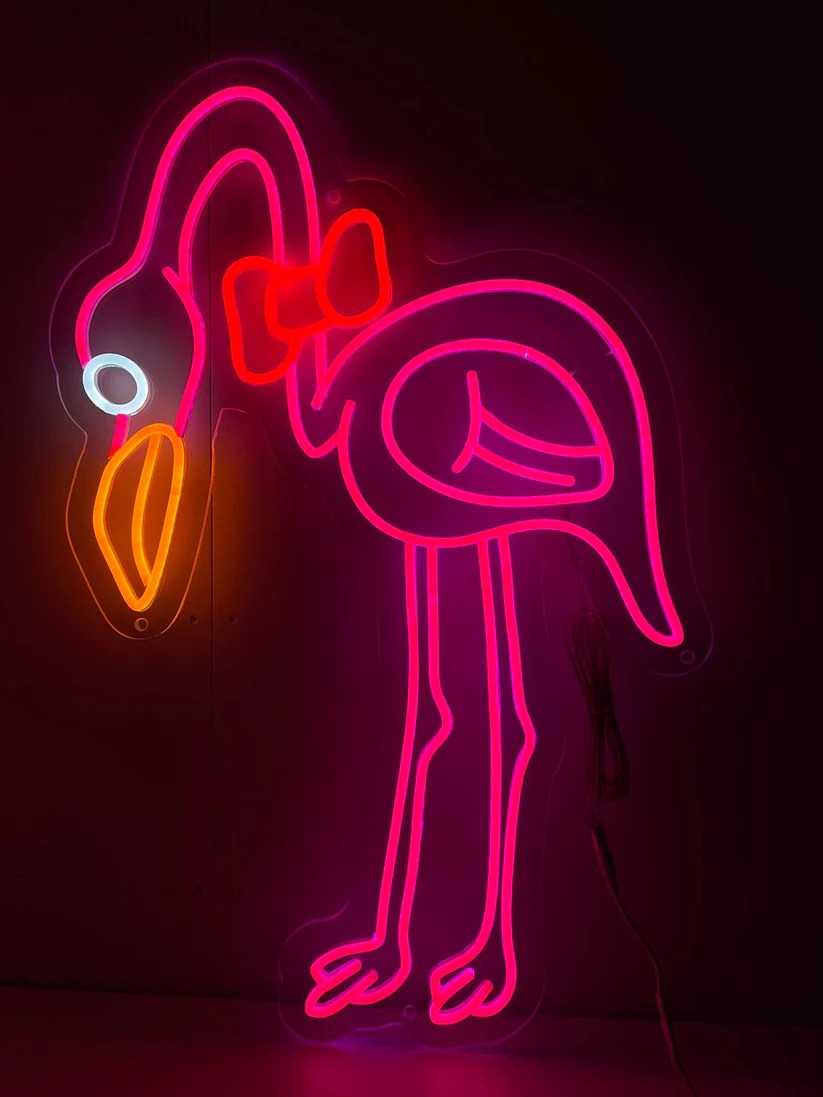 Söt Flamingo Neonskylt - The Art Neon