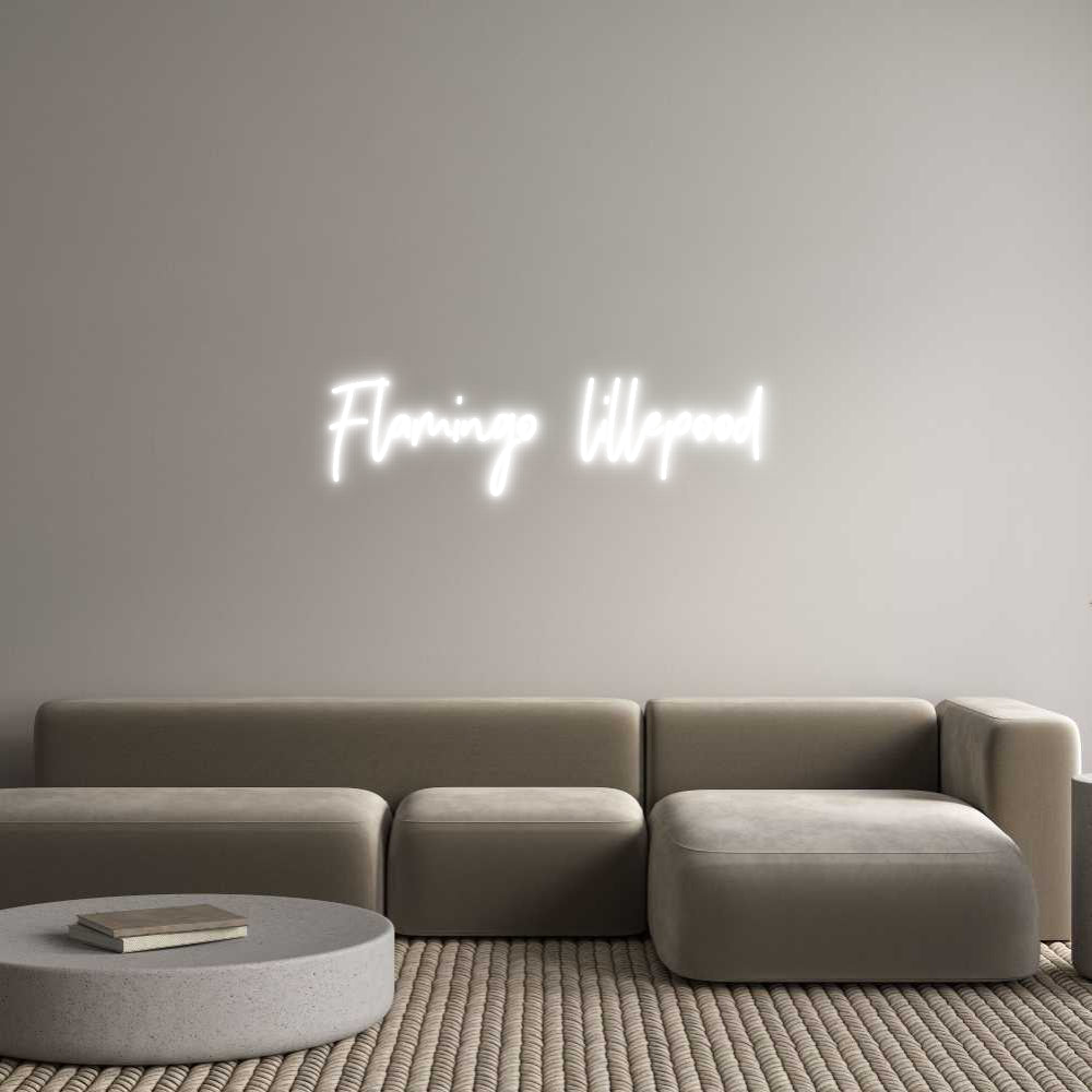Skräddarsydd Neonskylt: Flamingo lill...