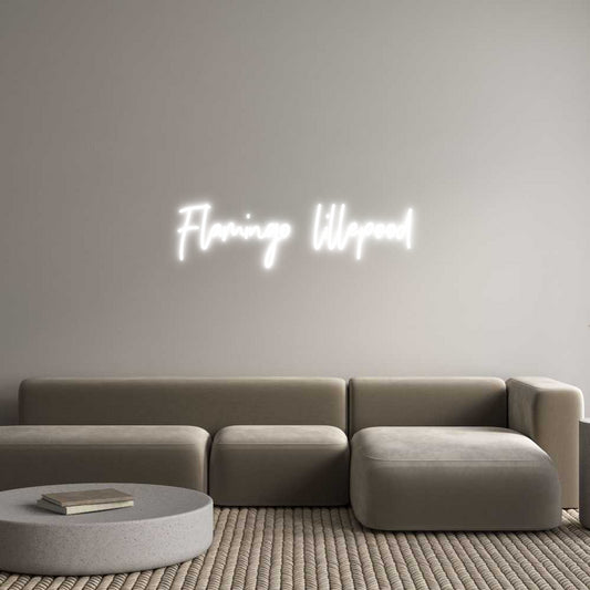 Skräddarsydd Neonskylt: Flamingo lill...