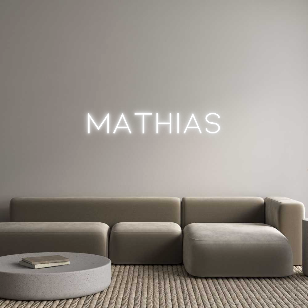 Mukautettu led neon: Mathias