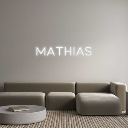 Mukautettu led neon: Mathias
