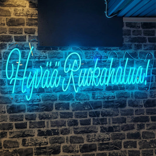 Hyv���� Ruokahalua! Neonskylt - The Art Neon
